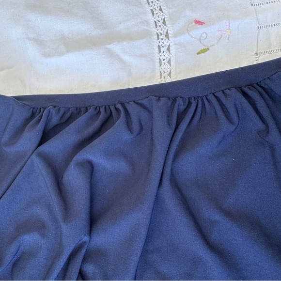 Y2K Navy Beaded Halter Cowl Neck Blouse Lipstick - Picture 5 of 8